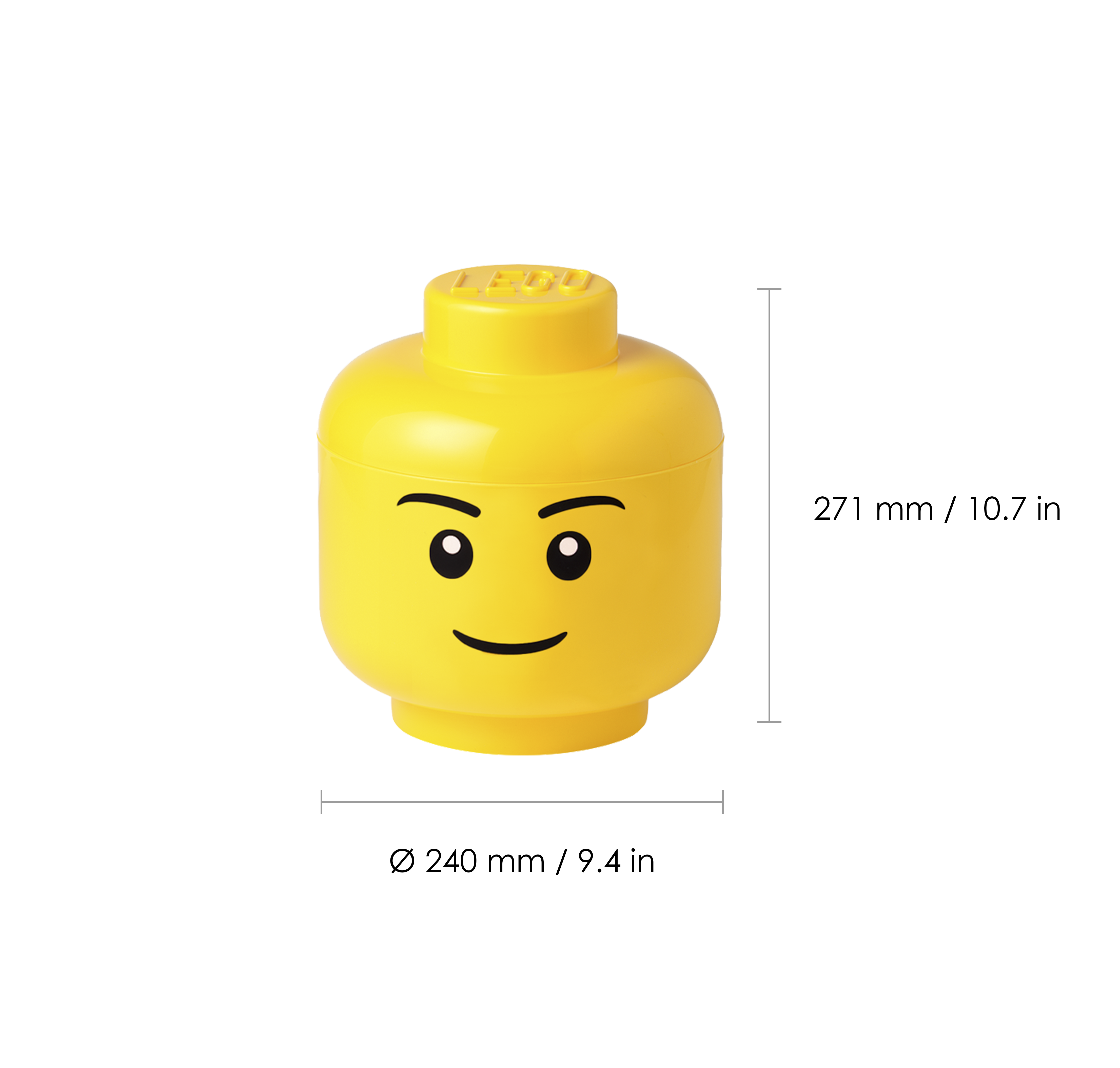 Lego Large Storage Container Head, Boy