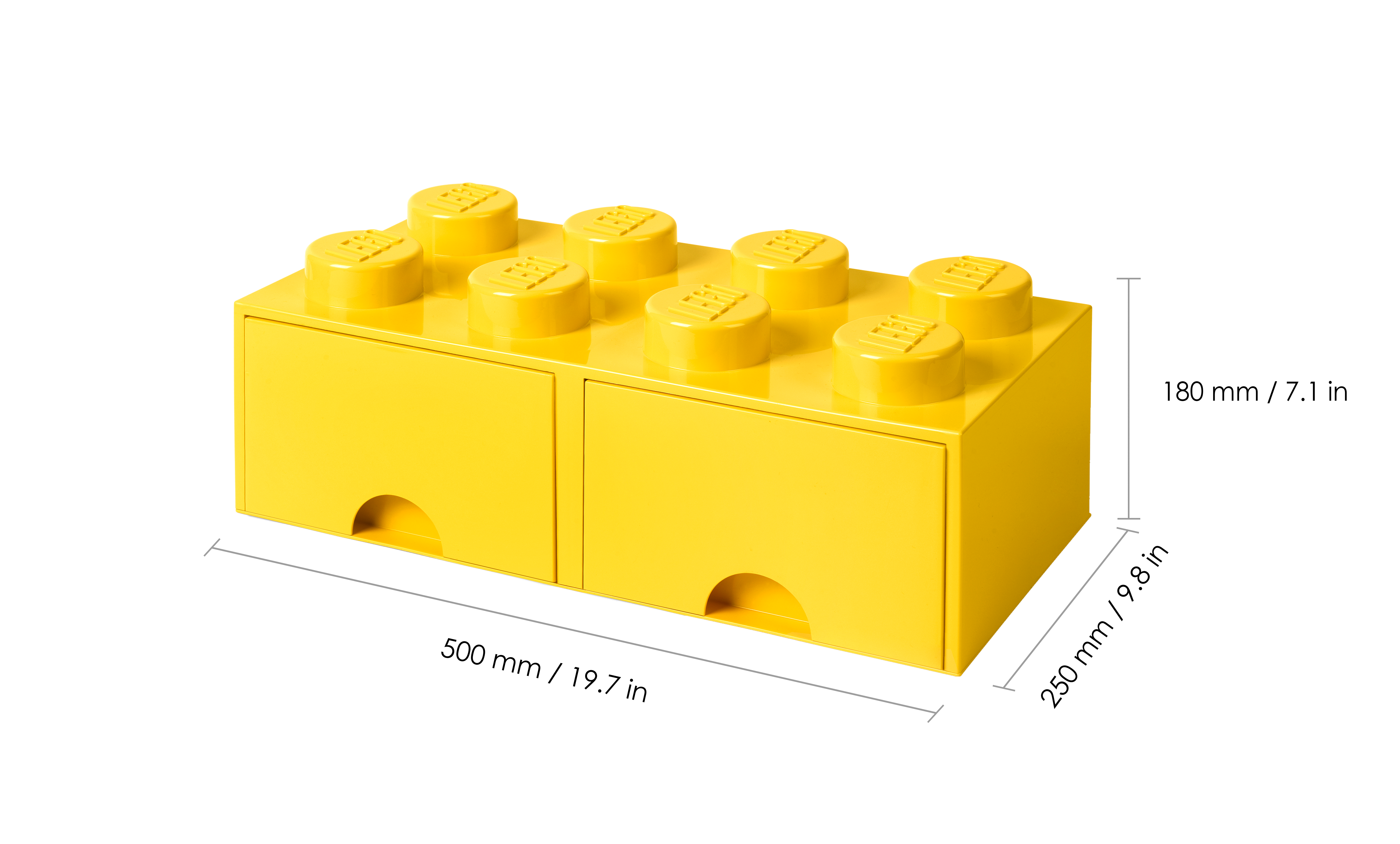 LEGO 4-Piece Storage Brick Set Pastel Blue, Green, Yellow, Pink