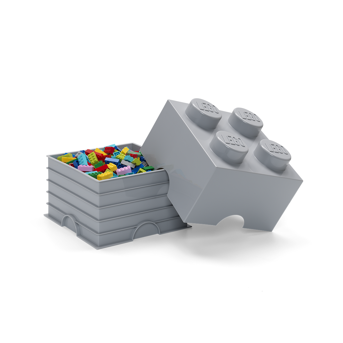 LEGO Storage Brick 4, Medium Stone Grey official Room Copenhagen product image